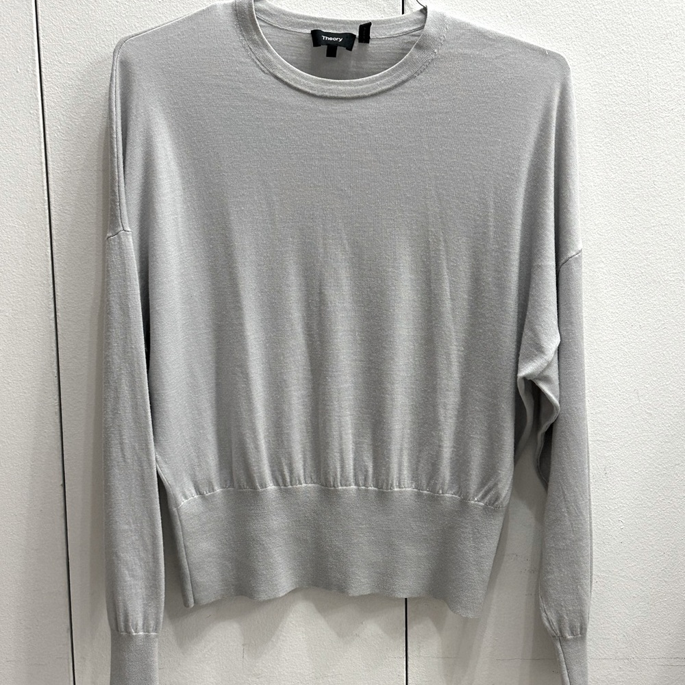 THEORY WOMAN XL SWEATER GRAY